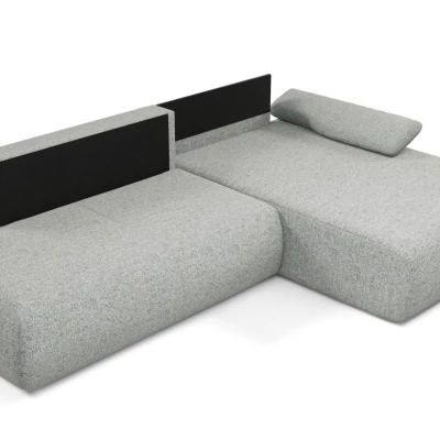 Rozkládací rohová sedačka s úložným prostorem SURREY 1 - ocelová šedá, pravý roh