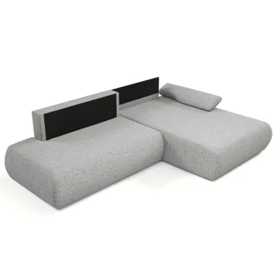 Rozkládací rohová sedačka s úložným prostorem SURREY 1 - ocelová šedá, pravý roh