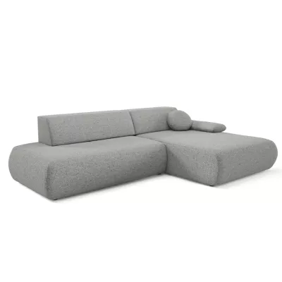 Rozkládací rohová sedačka s úložným prostorem SURREY 1 - ocelová šedá, pravý roh