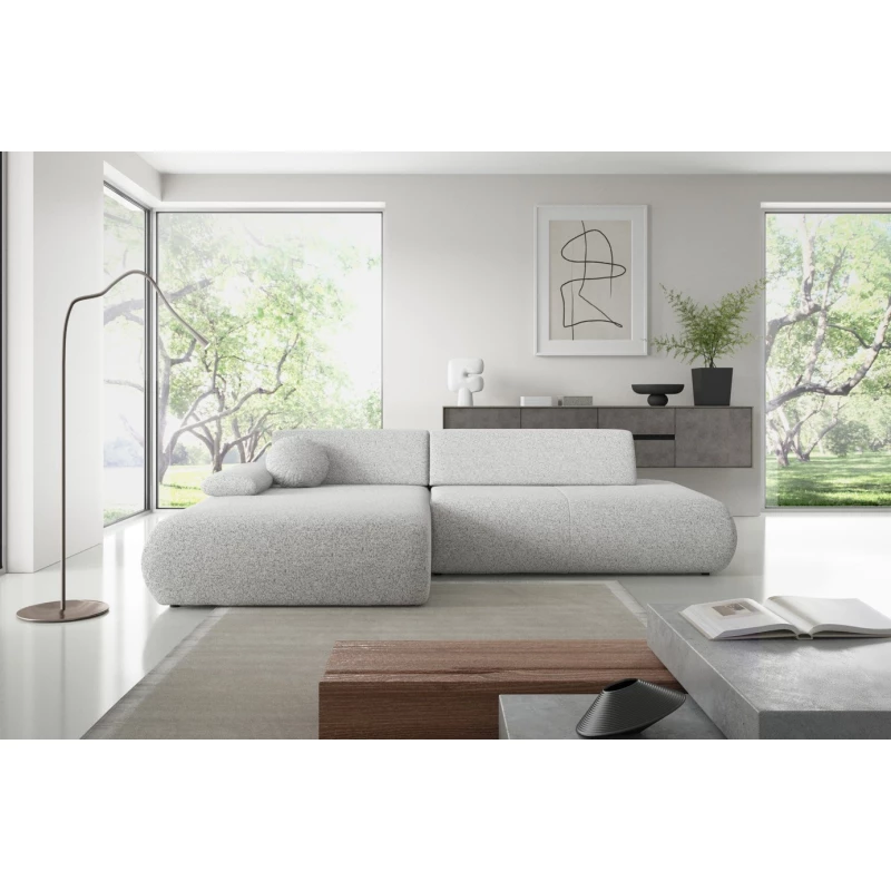 Rozkládací rohová sedačka s úložným prostorem SURREY 1 - světlá šedá 1, levý roh