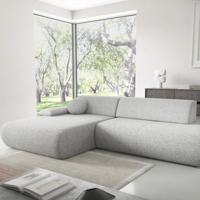 Rozkládací rohová sedačka s úložným prostorem SURREY 1 - světlá šedá 1, levý roh