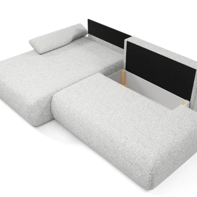 Rozkládací rohová sedačka s úložným prostorem SURREY 1 - světlá šedá 1, levý roh