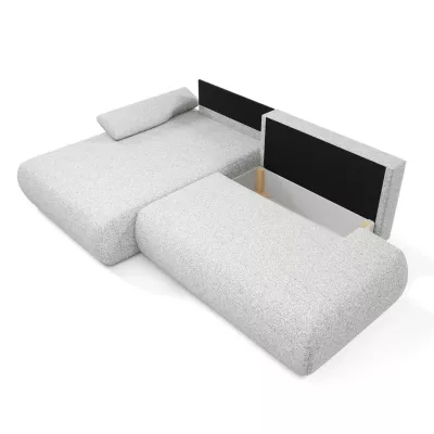 Rozkládací rohová sedačka s úložným prostorem SURREY 1 - světlá šedá 1, levý roh