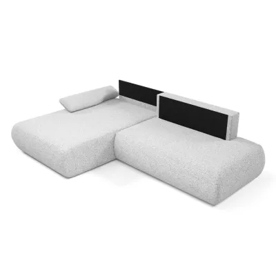 Rozkládací rohová sedačka s úložným prostorem SURREY 1 - světlá šedá 1, levý roh