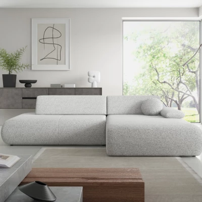 Rozkládací rohová sedačka s úložným prostorem SURREY 1 - světlá šedá 1, pravý roh