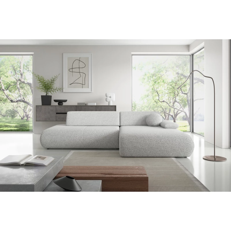 Rozkládací rohová sedačka s úložným prostorem SURREY 1 - světlá šedá 1, pravý roh