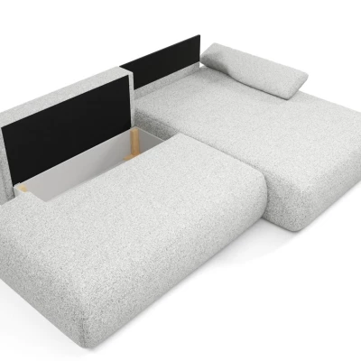 Rozkládací rohová sedačka s úložným prostorem SURREY 1 - světlá šedá 1, pravý roh