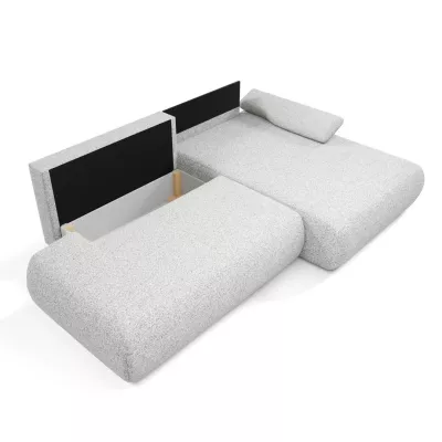 Rozkládací rohová sedačka s úložným prostorem SURREY 1 - světlá šedá 1, pravý roh