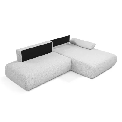 Rozkládací rohová sedačka s úložným prostorem SURREY 1 - světlá šedá 1, pravý roh