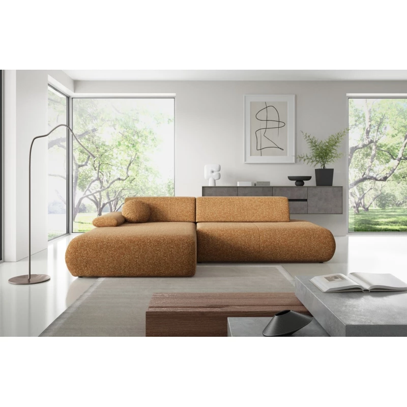 Rozkládací rohová sedačka s úložným prostorem SURREY 1 - rezavá, levý roh