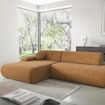 Rozkládací rohová sedačka s úložným prostorem SURREY 1 - rezavá, levý roh