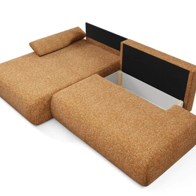 Rozkládací rohová sedačka s úložným prostorem SURREY 1 - rezavá, levý roh