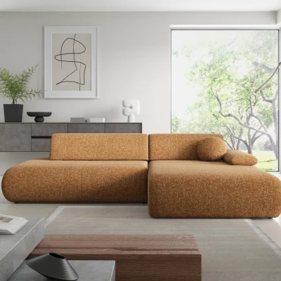 Rozkládací rohová sedačka s úložným prostorem SURREY 1 - rezavá, pravý roh