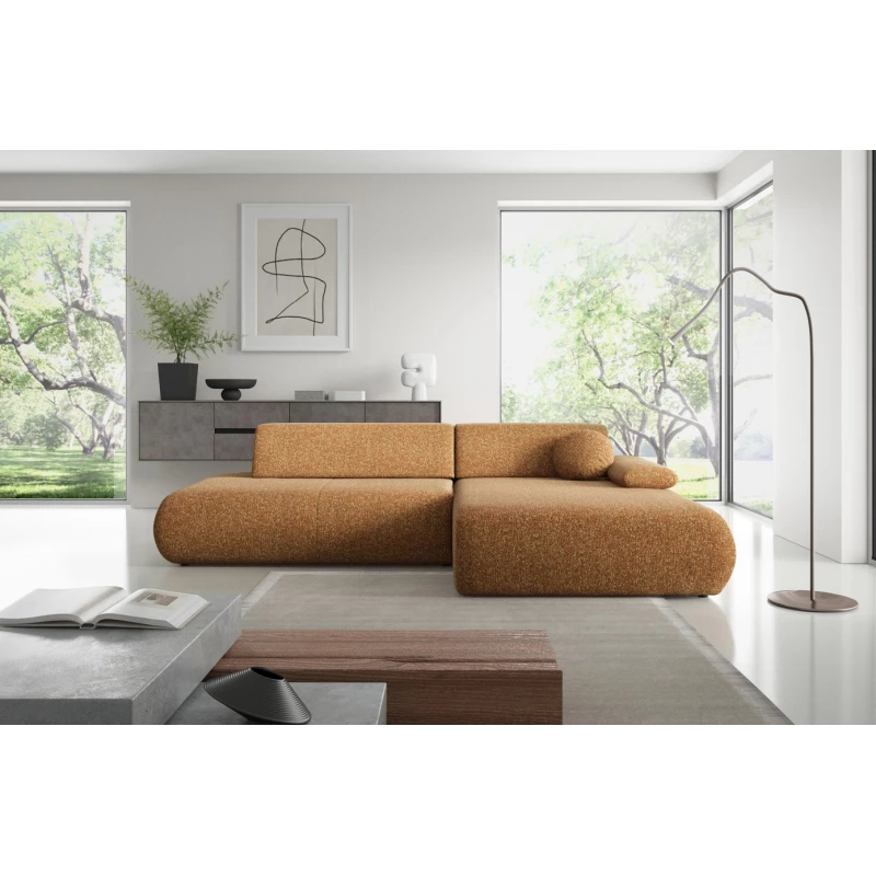 Rozkládací rohová sedačka s úložným prostorem SURREY 1 - rezavá, pravý roh