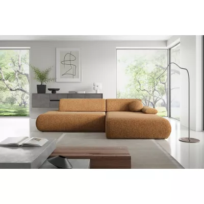 Rozkládací rohová sedačka s úložným prostorem SURREY 1 - rezavá, pravý roh