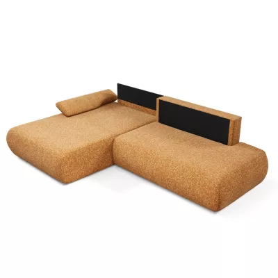 Rozkládací rohová sedačka s úložným prostorem SURREY 1 - rezavá, levý roh