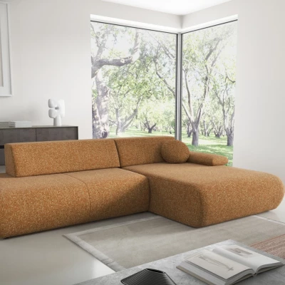 Rozkládací rohová sedačka s úložným prostorem SURREY 1 - rezavá, pravý roh