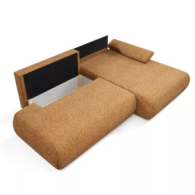 Rozkládací rohová sedačka s úložným prostorem SURREY 1 - rezavá, pravý roh