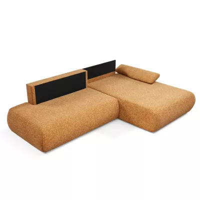 Rozkládací rohová sedačka s úložným prostorem SURREY 1 - rezavá, pravý roh