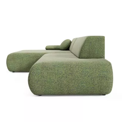 Rozkládací rohová sedačka s úložným prostorem SURREY 1 - zelená, levý roh