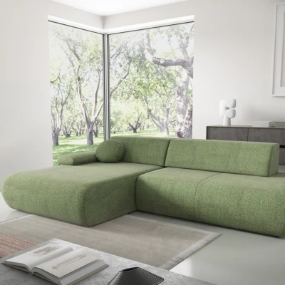 Rozkládací rohová sedačka s úložným prostorem SURREY 1 - zelená, levý roh