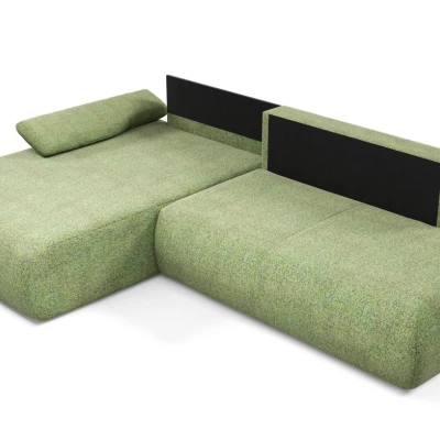 Rozkládací rohová sedačka s úložným prostorem SURREY 1 - zelená, levý roh