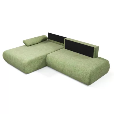 Rozkládací rohová sedačka s úložným prostorem SURREY 1 - zelená, levý roh