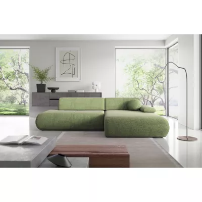 Rozkládací rohová sedačka s úložným prostorem SURREY 1 - zelená, pravý roh