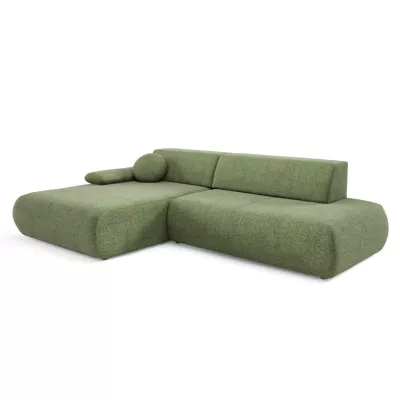 Rozkládací rohová sedačka s úložným prostorem SURREY 1 - zelená, levý roh