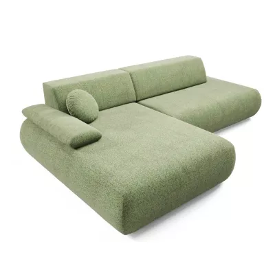 Rozkládací rohová sedačka s úložným prostorem SURREY 1 - zelená, levý roh