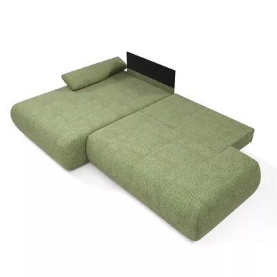 Rozkládací rohová sedačka s úložným prostorem SURREY 1 - zelená, levý roh