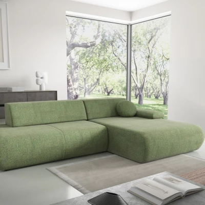 Rozkládací rohová sedačka s úložným prostorem SURREY 1 - zelená, pravý roh