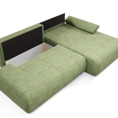 Rozkládací rohová sedačka s úložným prostorem SURREY 1 - zelená, pravý roh