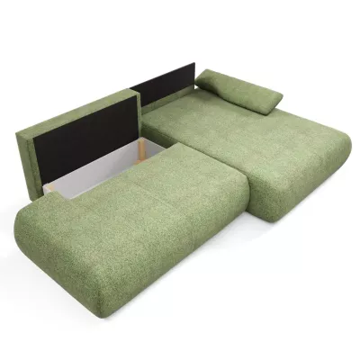 Rozkládací rohová sedačka s úložným prostorem SURREY 1 - zelená, pravý roh