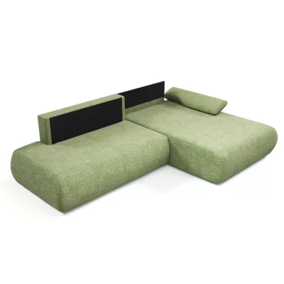 Rozkládací rohová sedačka s úložným prostorem SURREY 1 - zelená, pravý roh