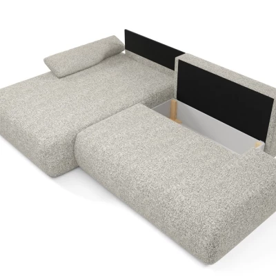 Rozkládací rohová sedačka s úložným prostorem SURREY 1 - šedá, levý roh