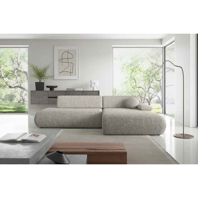 Rozkládací rohová sedačka s úložným prostorem SURREY 1 - šedá, pravý roh