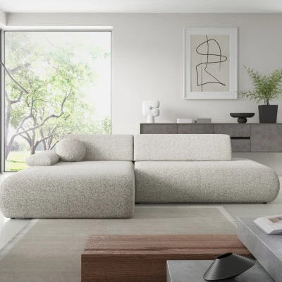 Rozkládací rohová sedačka s úložným prostorem SURREY 1 - světlá popelavá, levý roh