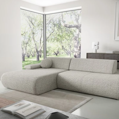 Rozkládací rohová sedačka s úložným prostorem SURREY 1 - světlá popelavá, levý roh