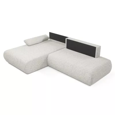 Rozkládací rohová sedačka s úložným prostorem SURREY 1 - světlá popelavá, levý roh