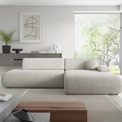 Rozkládací rohová sedačka s úložným prostorem SURREY 1 - světlá popelavá, pravý roh