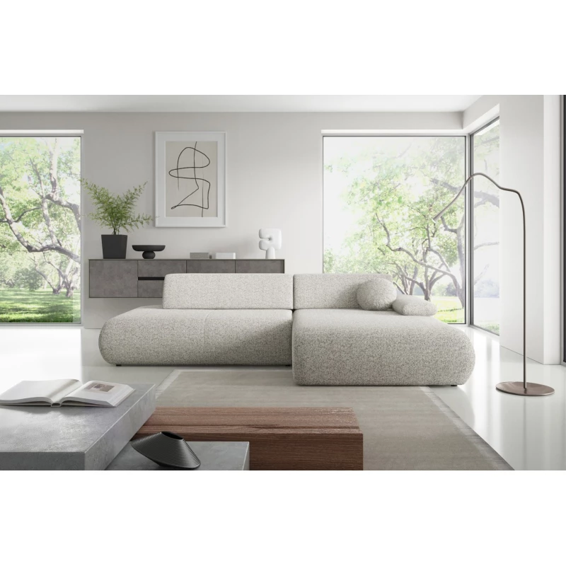 Rozkládací rohová sedačka s úložným prostorem SURREY 1 - světlá popelavá, pravý roh