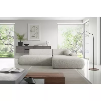 Rozkládací rohová sedačka s úložným prostorem SURREY 1 - světlá popelavá, pravý roh