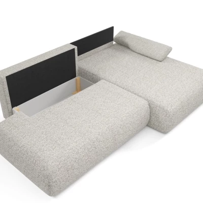 Rozkládací rohová sedačka s úložným prostorem SURREY 1 - světlá popelavá, pravý roh