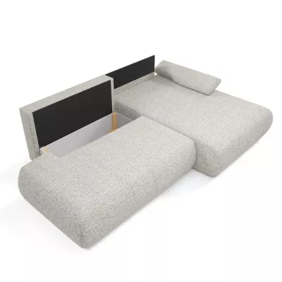 Rozkládací rohová sedačka s úložným prostorem SURREY 1 - světlá popelavá, pravý roh