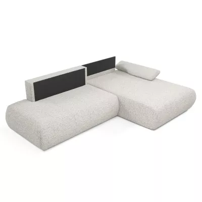 Rozkládací rohová sedačka s úložným prostorem SURREY 1 - světlá popelavá, pravý roh