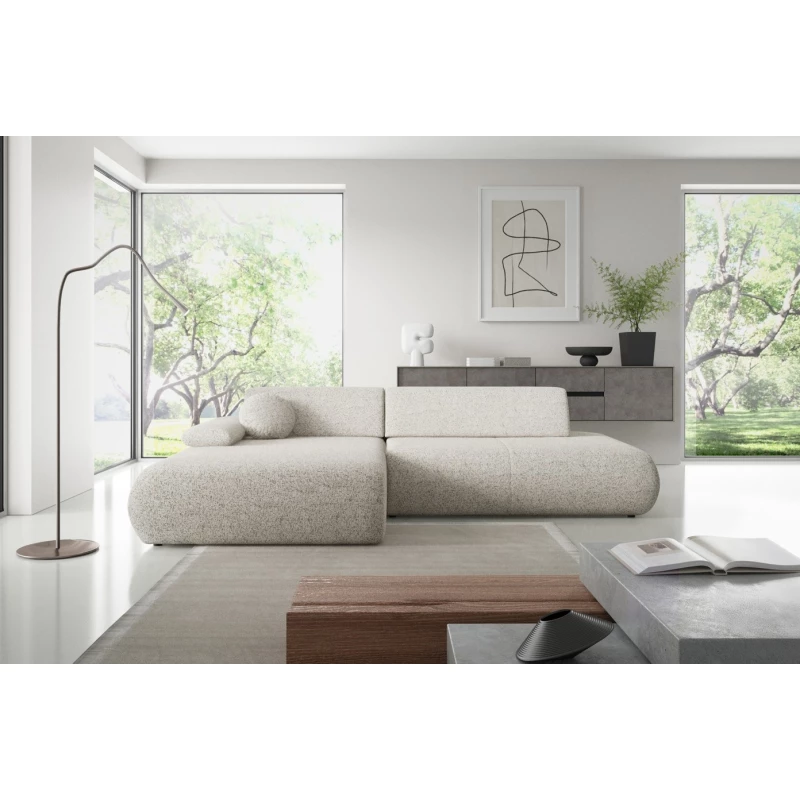 Rozkládací rohová sedačka s úložným prostorem SURREY 1 - béžová 1, levý roh