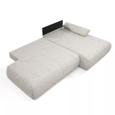 Rozkládací rohová sedačka s úložným prostorem SURREY 1 - světlá popelavá, pravý roh