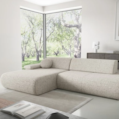 Rozkládací rohová sedačka s úložným prostorem SURREY 1 - béžová 1, levý roh