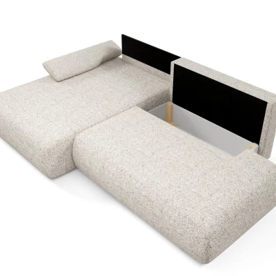 Rozkládací rohová sedačka s úložným prostorem SURREY 1 - béžová 1, levý roh